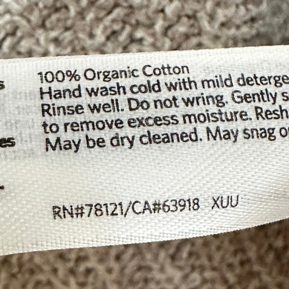 Eileen Fisher Open Knit Sweater Womens XL 100% Organic Cotton Mock Neck Neutral - Picture 5 of 7